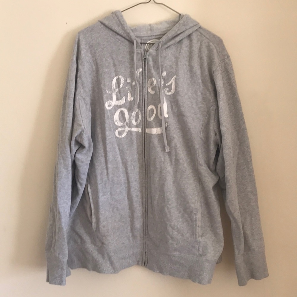 Life is Good brand zip up hoodie